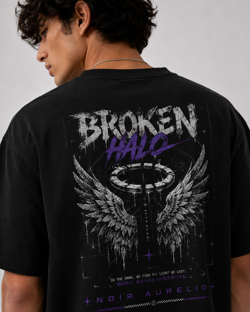 Broken Halo Oversized Graphic T-Shirt