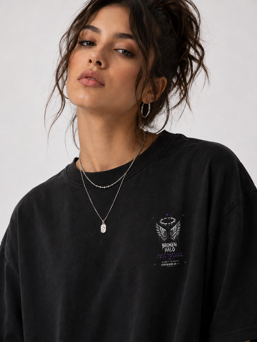 Broken Halo Oversized Graphic T-Shirt