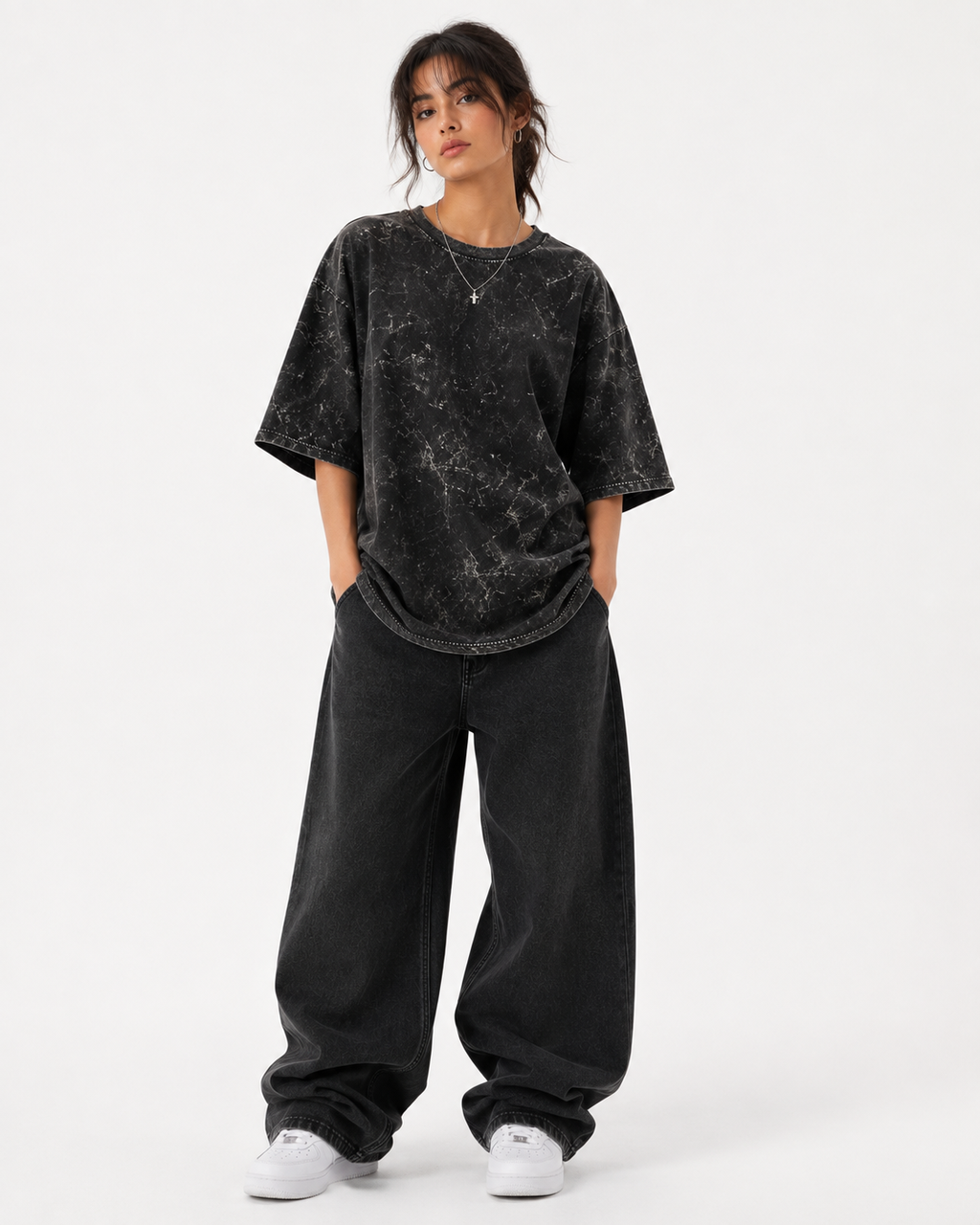 Unisex Acid Washed Oversized Tee
