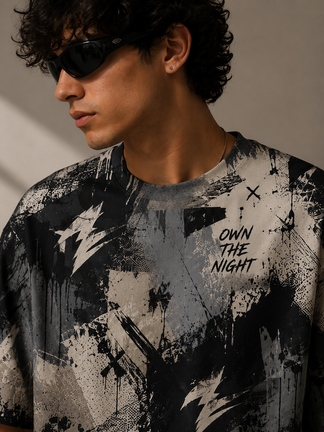 Silent Riot AOP Oversized Streetwear T-Shirt